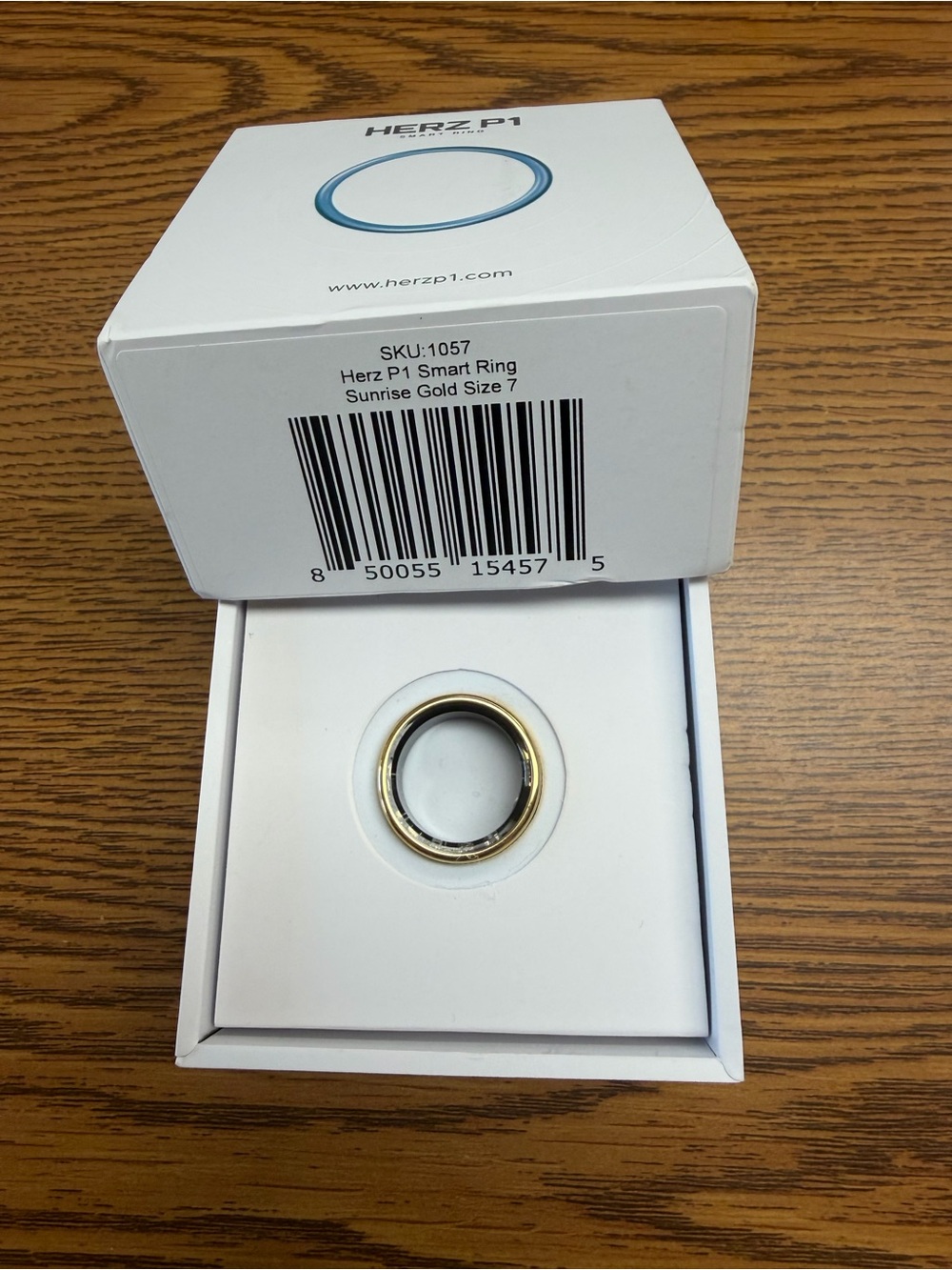 HerzP1 Smart Ring — Gold Wearable Ring
